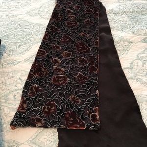 Velvet burn out scarf